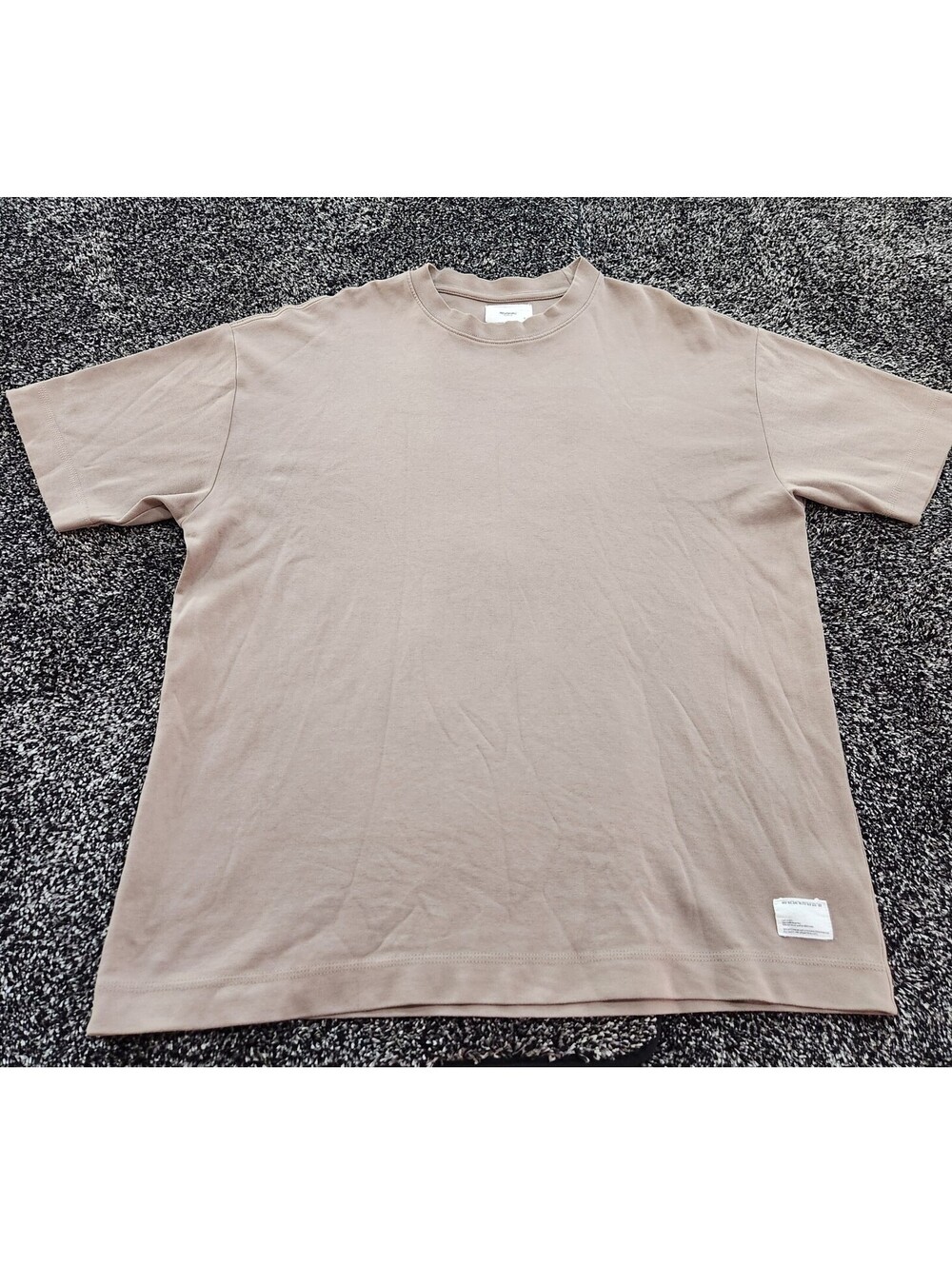 Reserved Supply Men’s Oversize Fit T-Shirt BEIGE Large Crew Neck Shirt Cotton